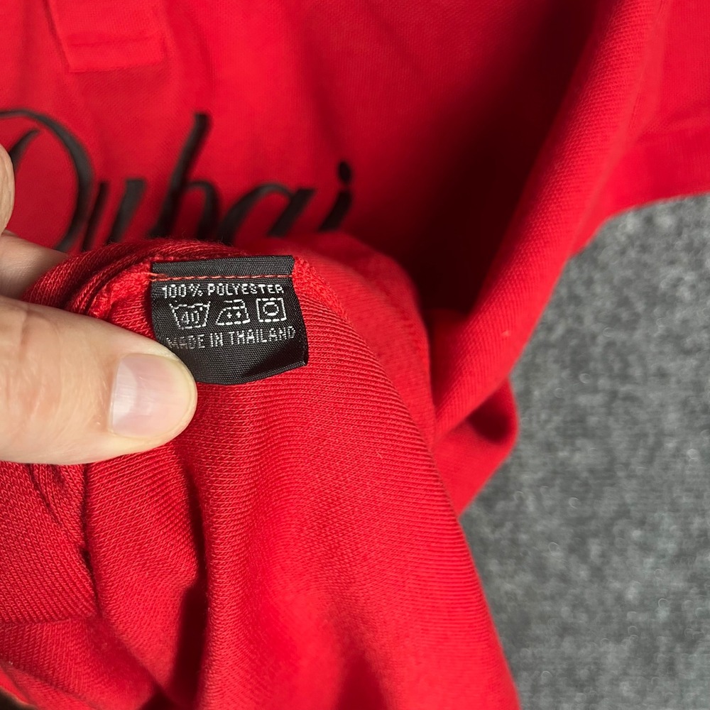 Jeans Zone Polo Shirt Mens L Red Expo 2020 Dubai UAE Embroidered Short Sleeve - Picture 5 of 7